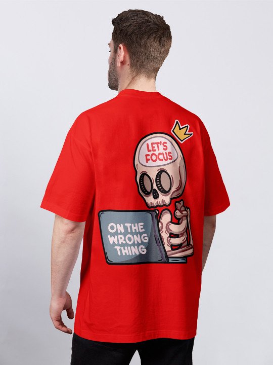 "Let's Get Weird" Graphic T-Shirt - Red - Image 3