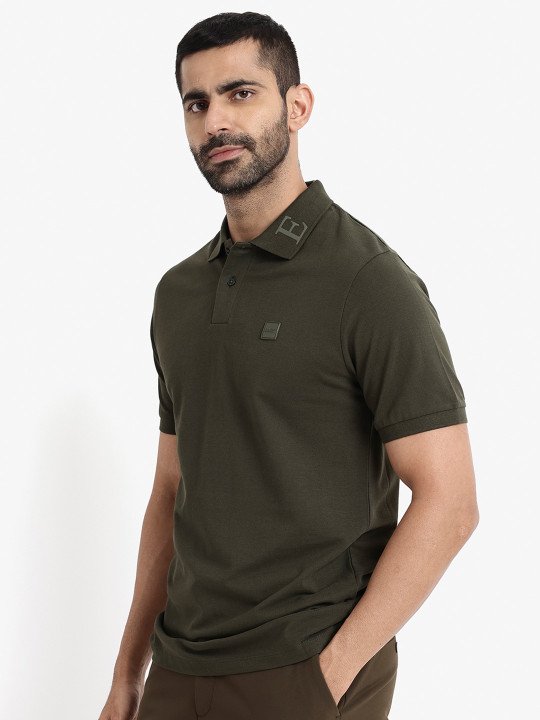 Classic Polo Shirt - Olive Green - Image 4