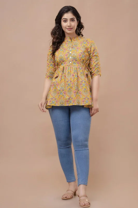 Casual Regular Sleeves Printed Women Multicolor Top