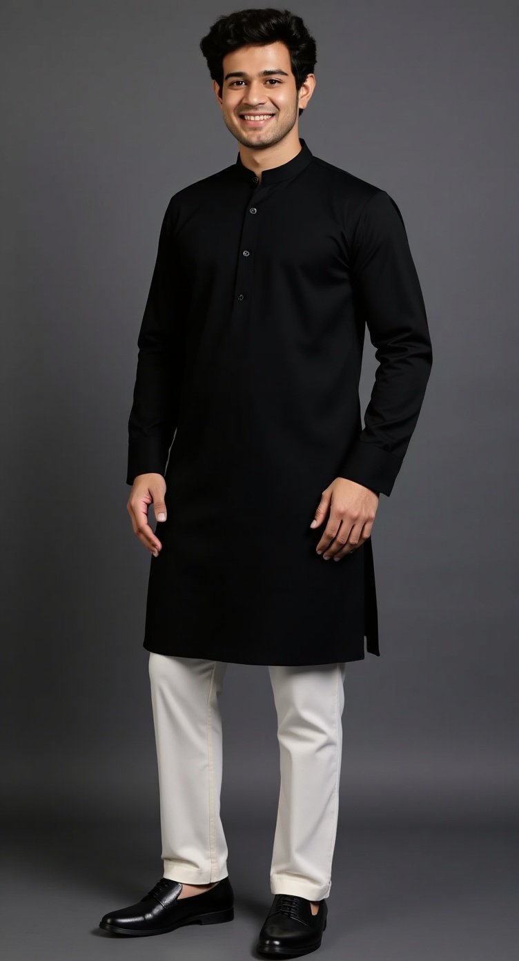 Classic Solid Cotton Kurta - Image 4