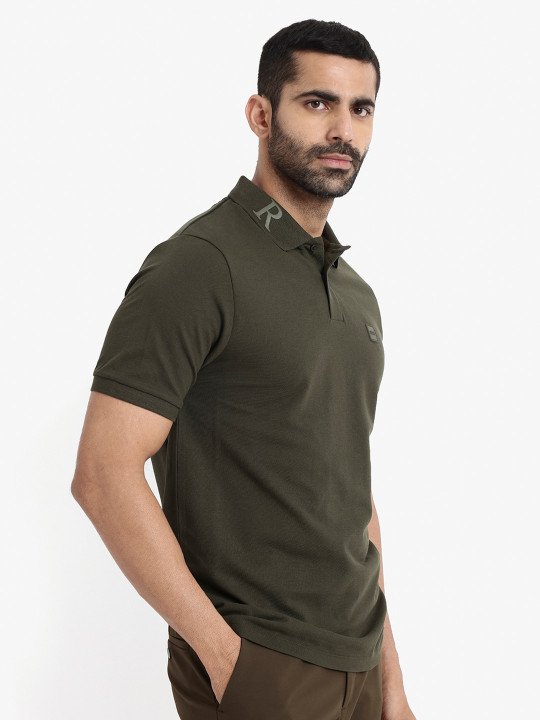 Classic Polo Shirt - Olive Green - Image 3