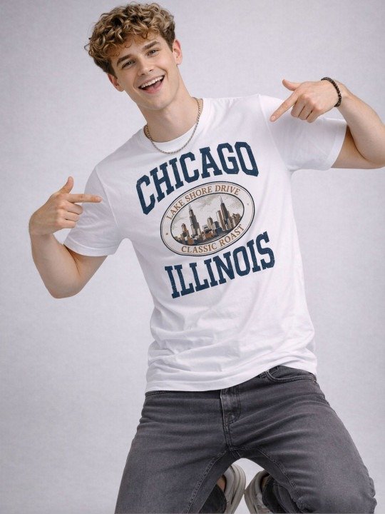 Chicago Illinois Graphic T-Shirt - White - Image 5