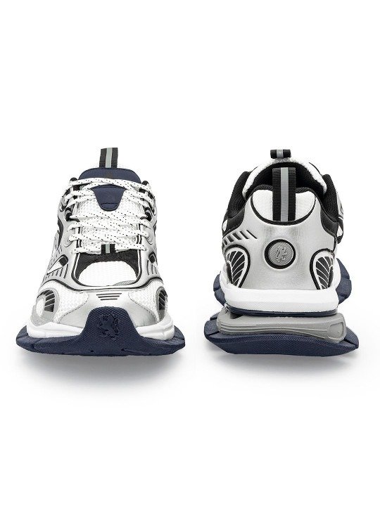 Retro Chunky Dad Sneakers (White & Navy) - Image 3