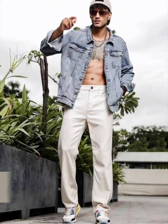 Roadster, Classic Straight Leg Jeans - Off White - Image 3