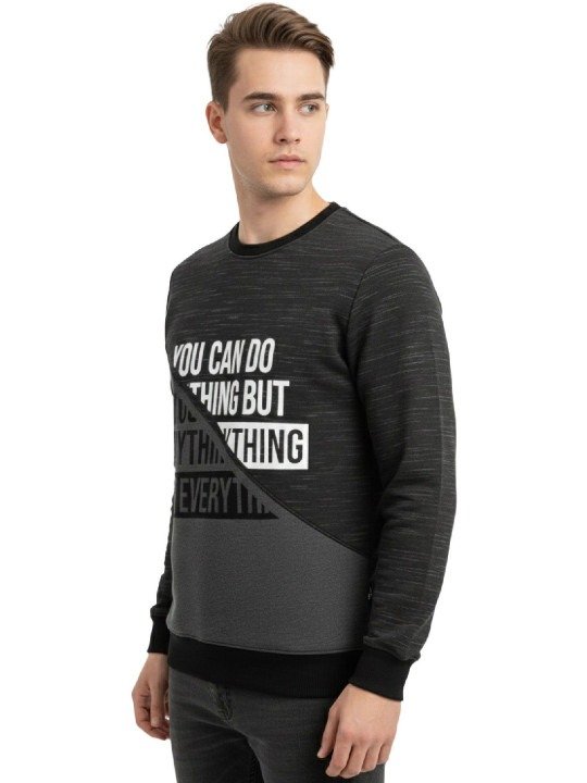 Motivational Quote Sweatshirt - Charcoal Black - Image 5