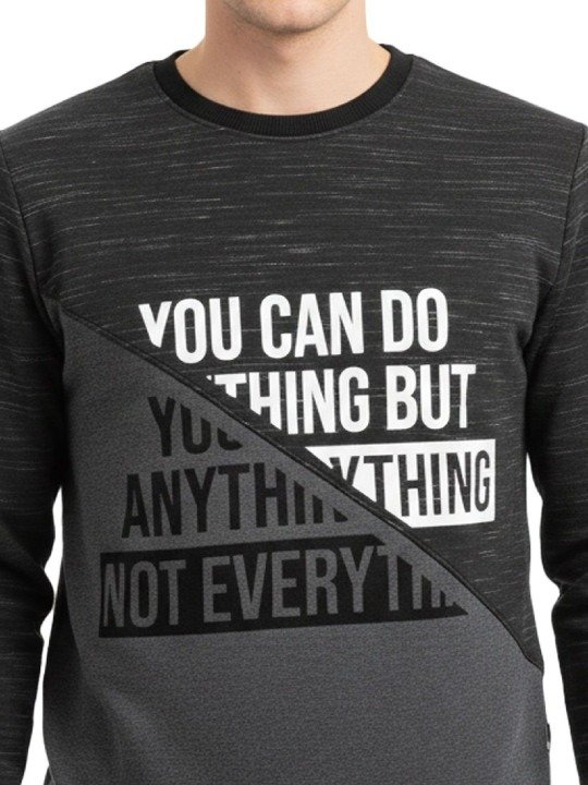 Motivational Quote Sweatshirt - Charcoal Black - Image 4