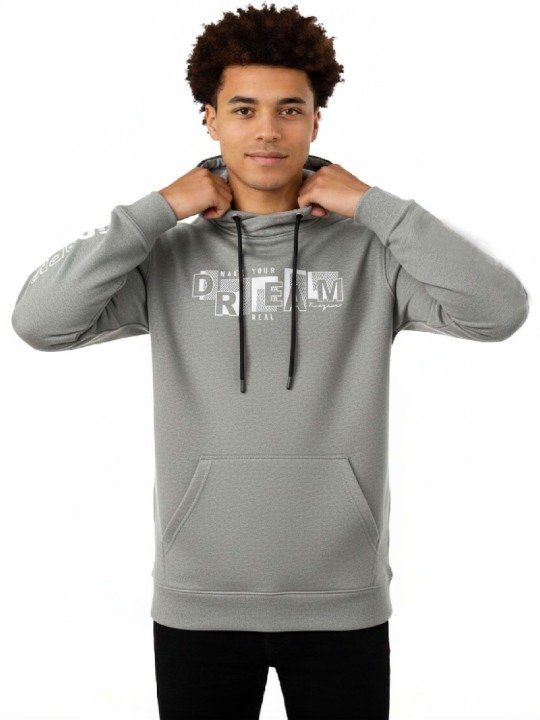 Dream Graphic Pullover Hoodie - Grey - Image 4