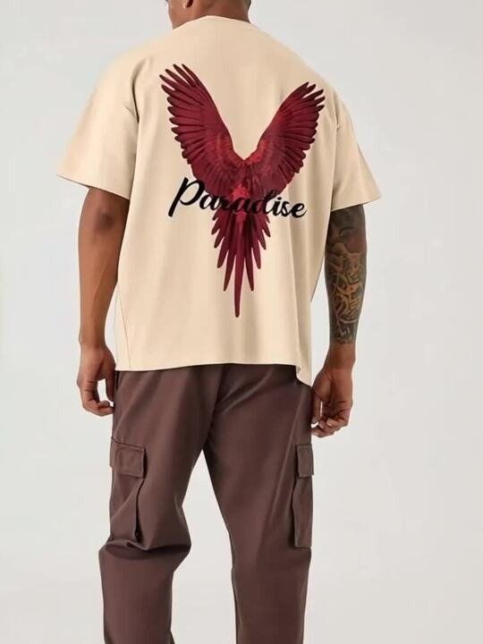 "Paradise" Graphic T-Shirt - Cream - Image 3