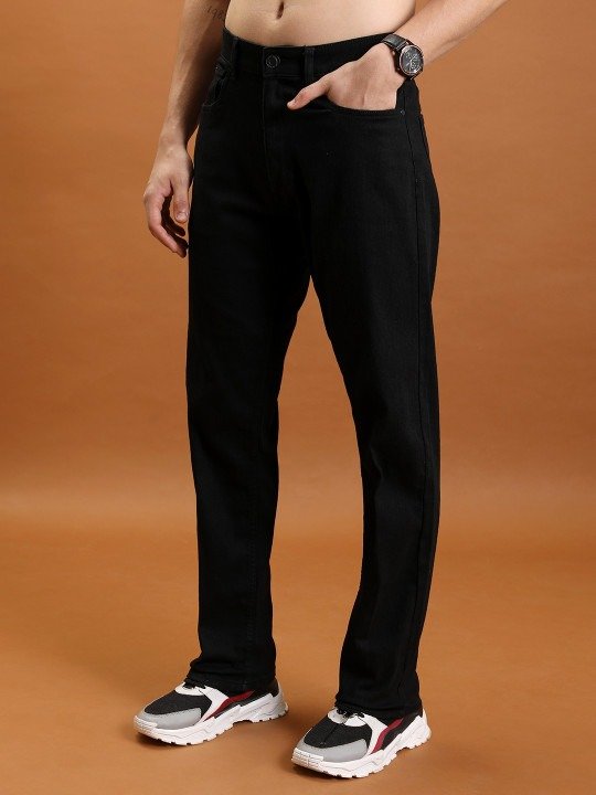 Essential Black Slim Fit Jeans - Jet Black - Image 3