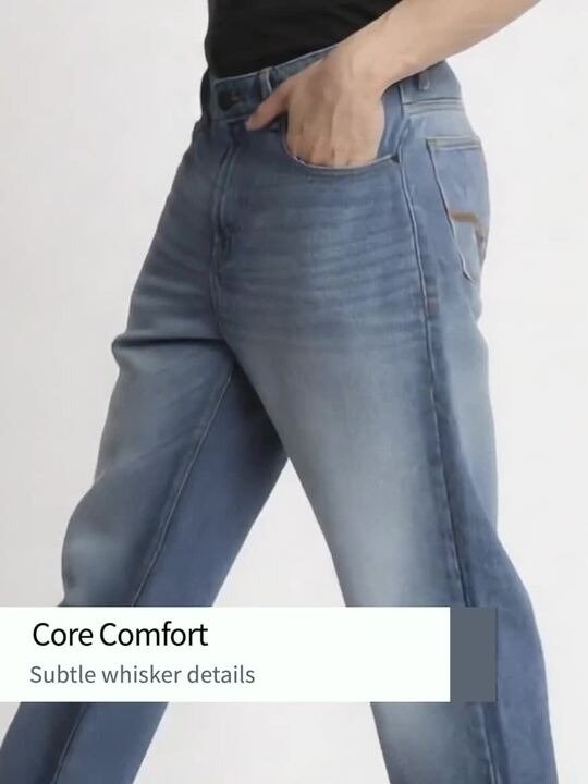 Regular Fit Denim Jeans - Medium Blue - Image 4