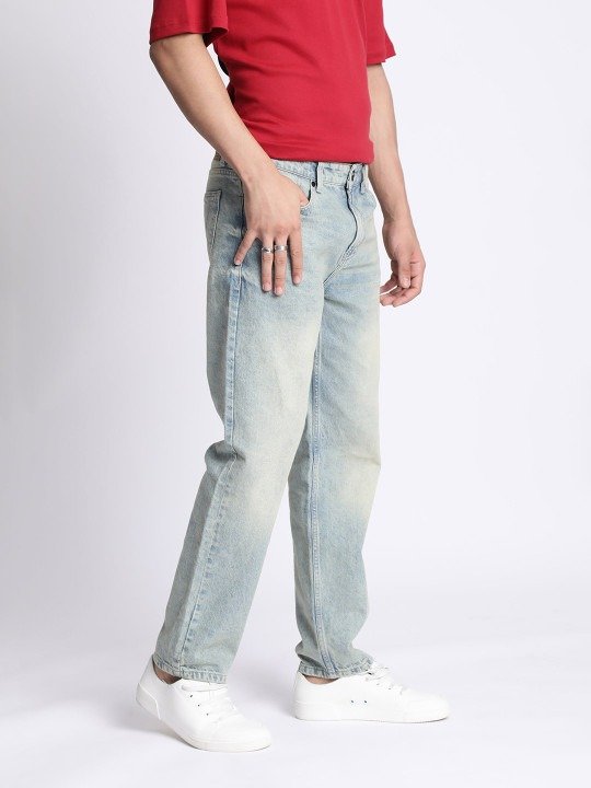 Relaxed Fit Denim Jeans - Light Blue - Image 3