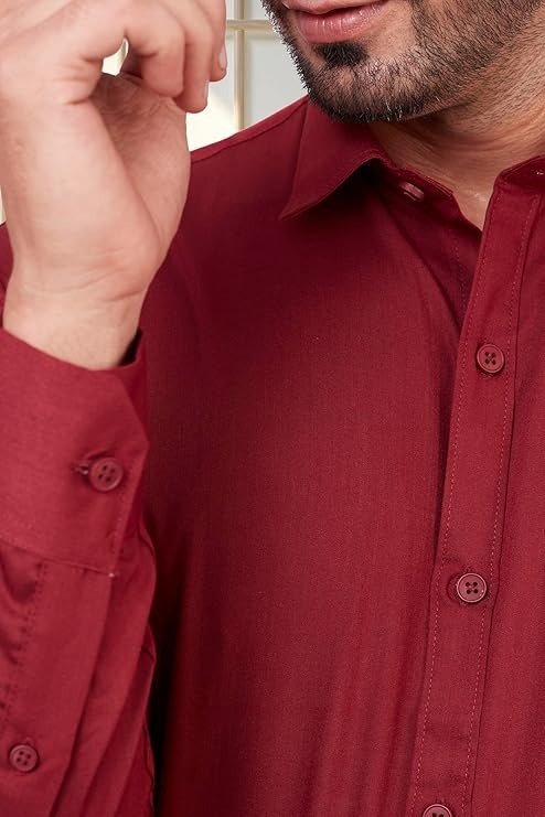 Wine Red Professional Shirt - Image 4