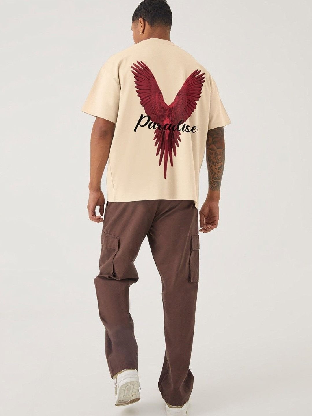 "Paradise" Graphic T-Shirt - Cream - Image 4