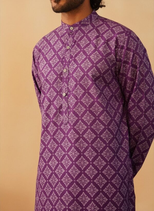 Sunshine Diamond Print Cotton Kurta