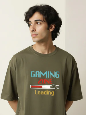 Men Oversized Cotton Printed T